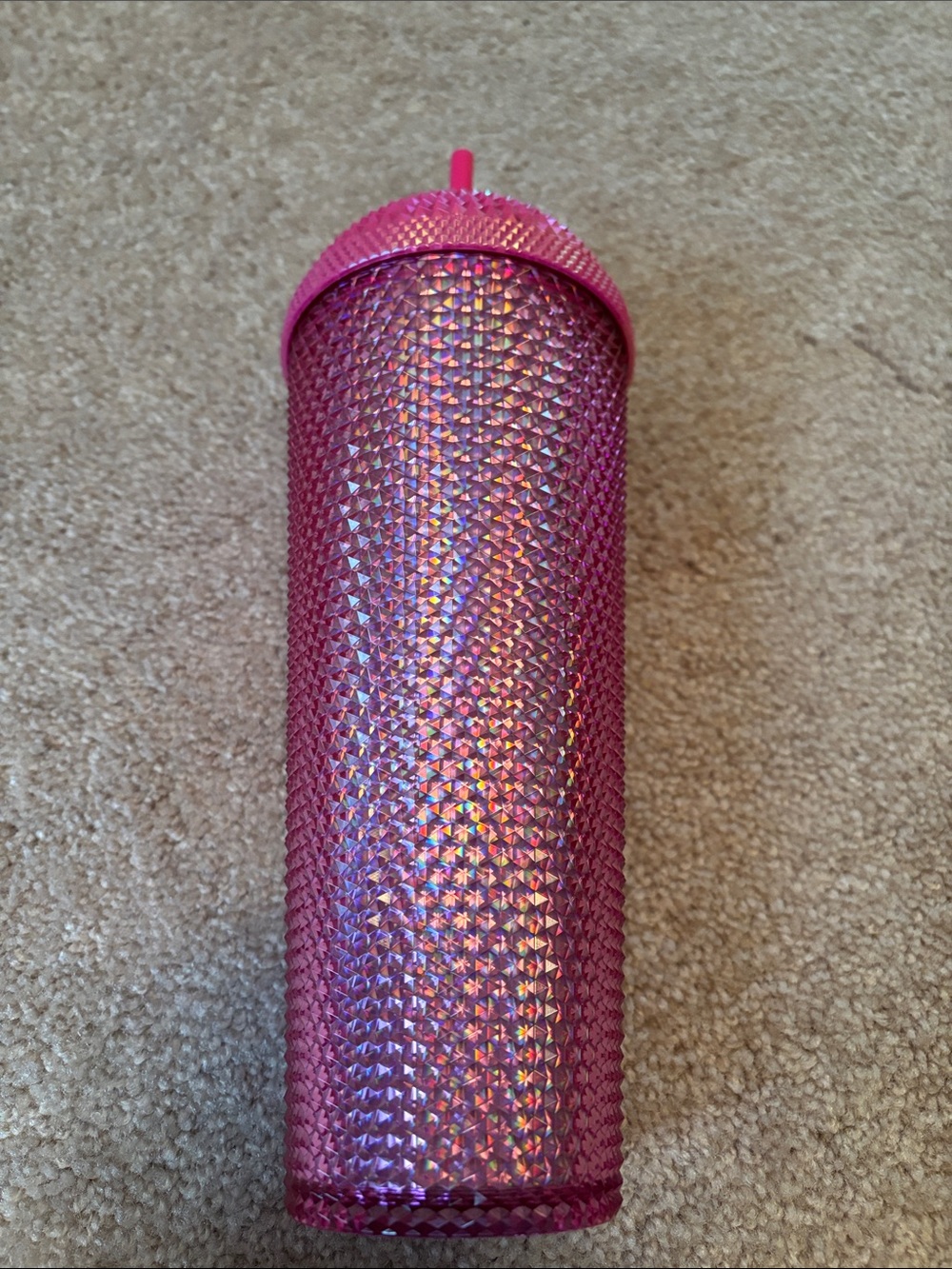 Pink Studded Holographic Tumbler - Starbucks venti nwt - Picture 2 of 4